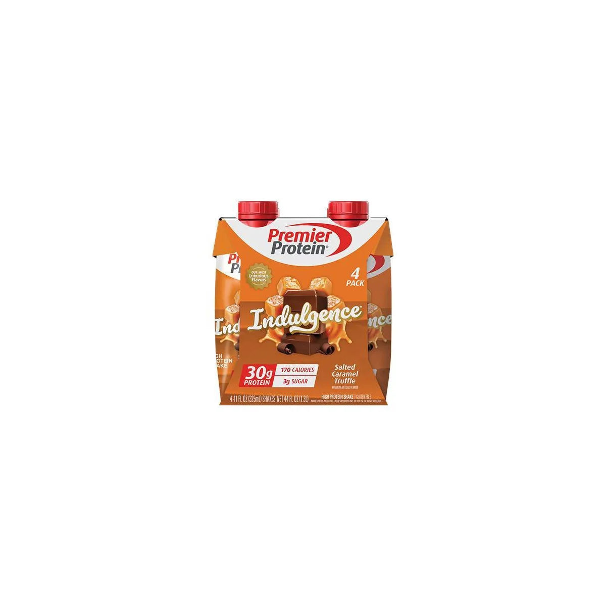 Premier Protein Indulgence 30g Protein Shake Salted Caramel Non-Caffeinated - 11oz/4pk: Keto Certified, Gluten-Free, Milk Protein
