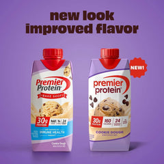 Premier Protein 30g Protein Shake Cookie Dough Non-Caffeinated - 44 fl oz/4pk: Keto Certified, Gluten-Free, Ready to Drink, Milk Protein